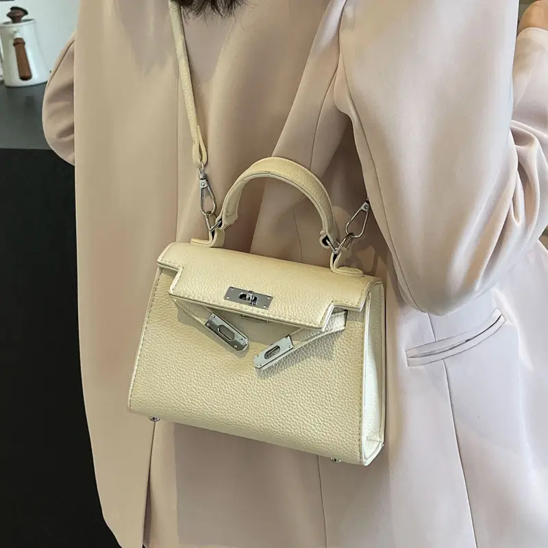 White Leather Shoulder Bag for Women 2024 Spring - Image 7
