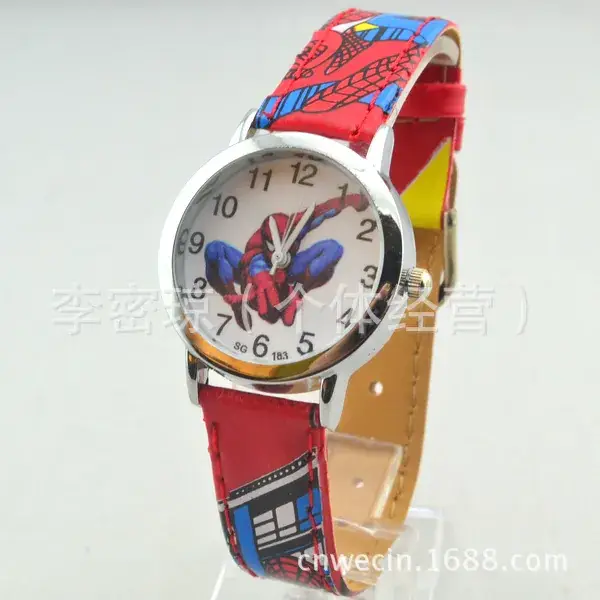 Kids Retro Watch Blue Red Strap Middle School Style - Image 2