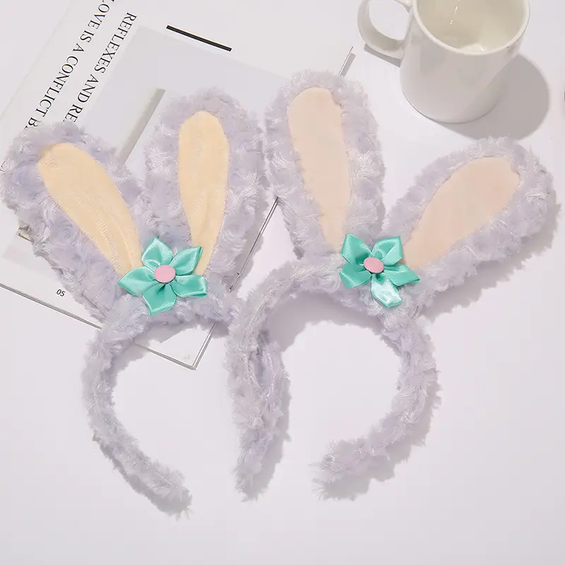 Cute Plush Bear Ear Headband for Girls - Image 13