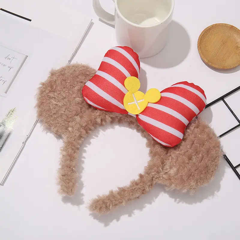 Cute Plush Bear Ear Headband for Girls - Image 7