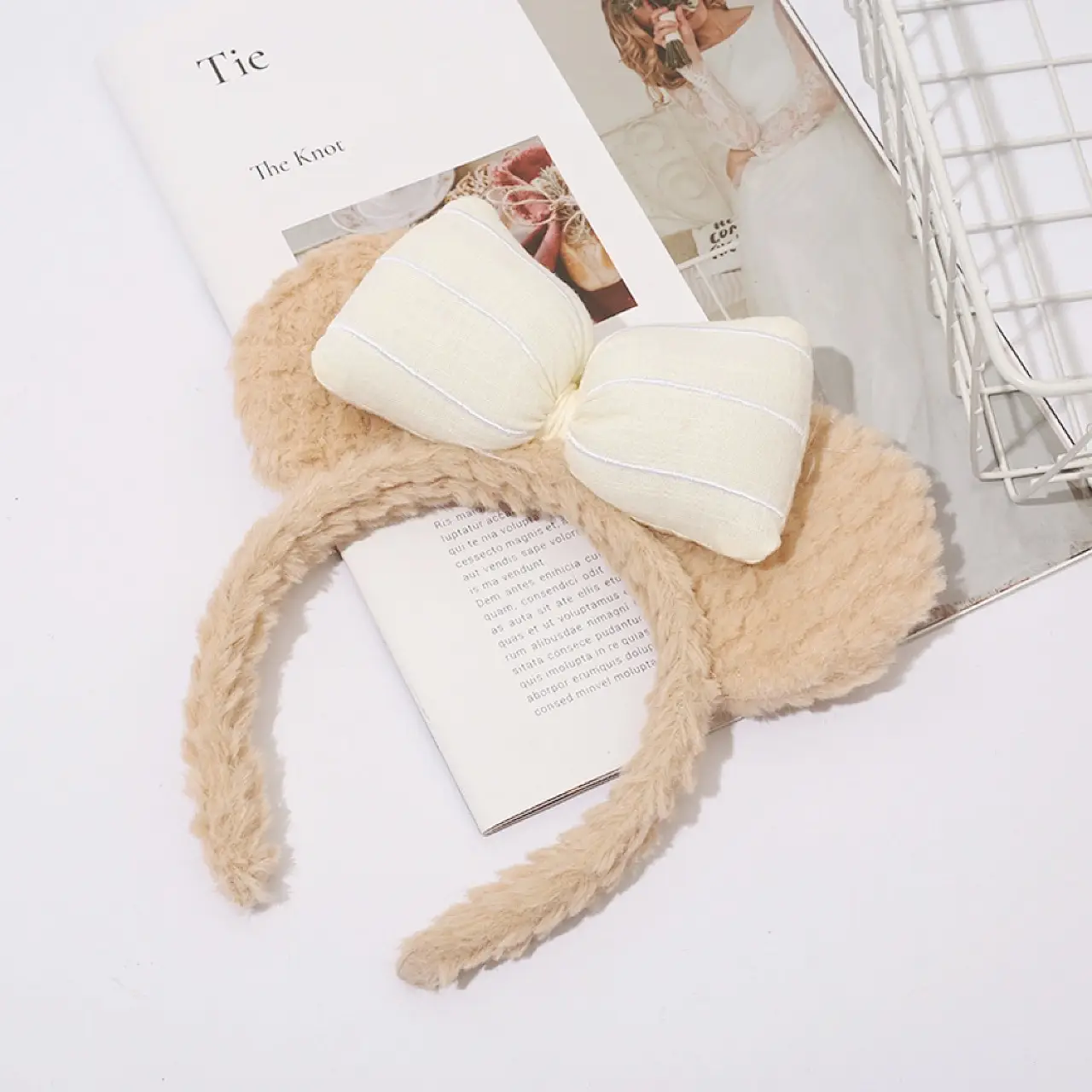 Cute Plush Bear Ear Headband for Girls — feature 10