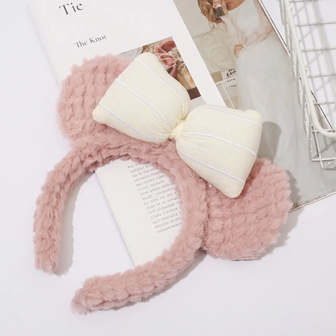 Cute Plush Bear Ear Headband for Girls - Image 11