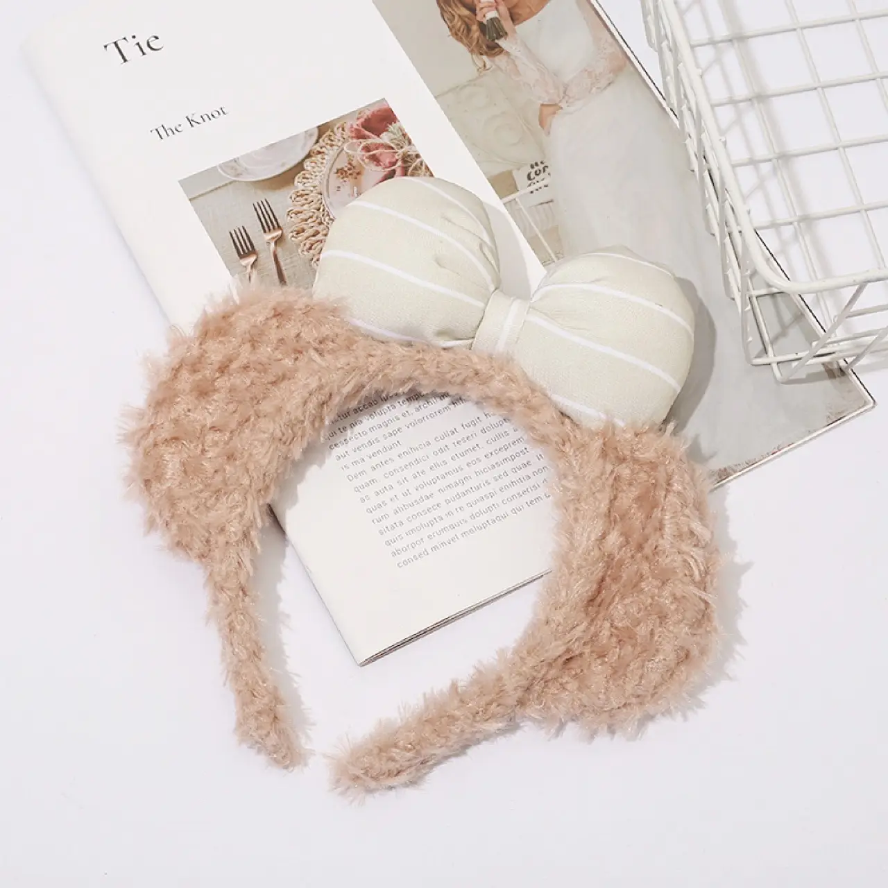 Cute Plush Bear Ear Headband for Girls - Image 9