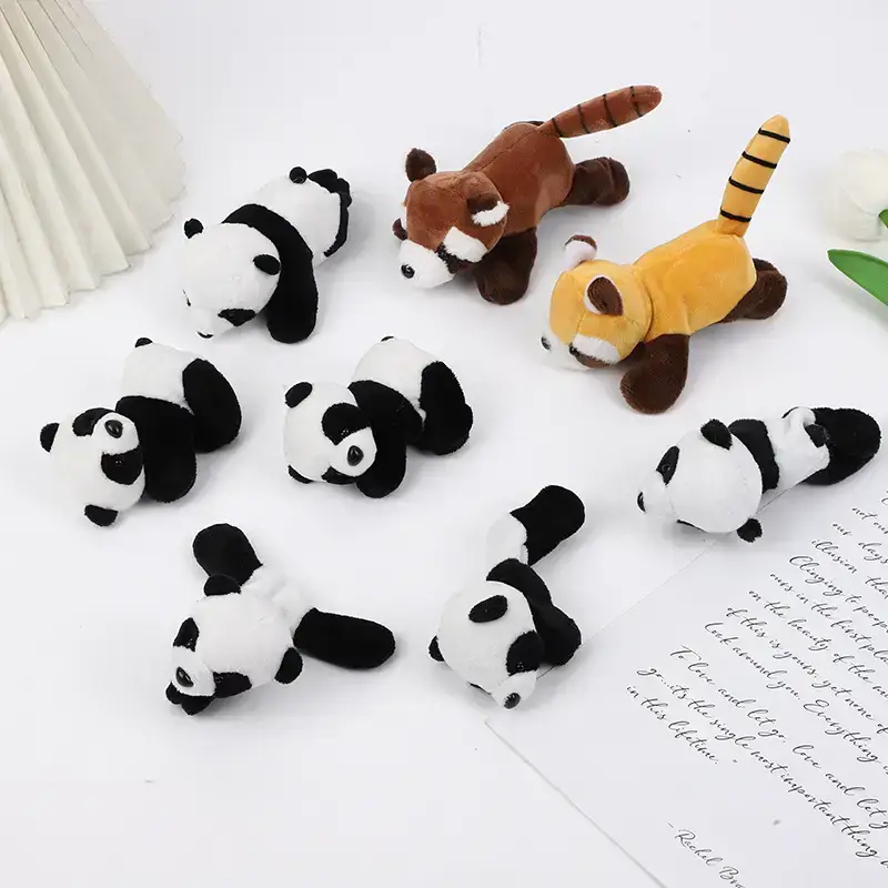 Cute Little Raccoon Plush Toy Doll with Hair Accessories — feature 6