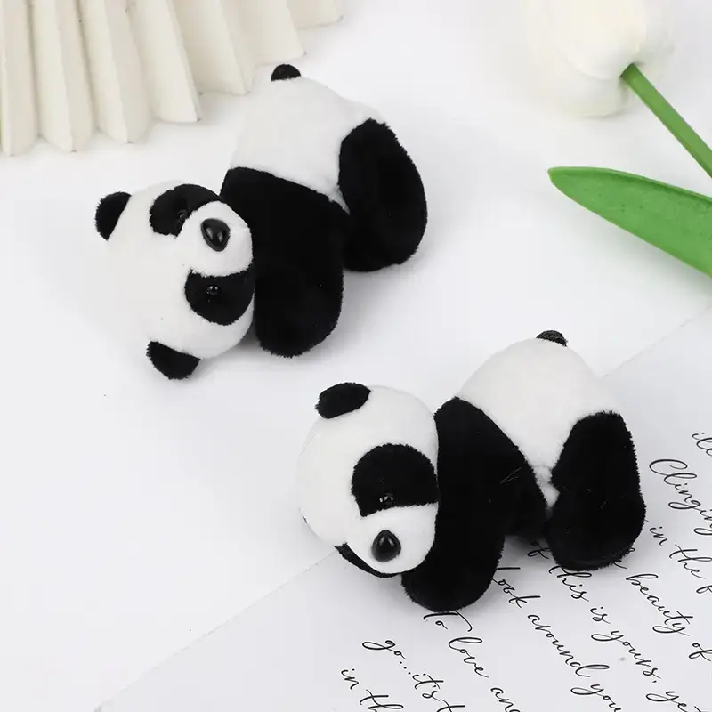 Cute Little Raccoon Plush Toy Doll with Hair Accessories — feature 7