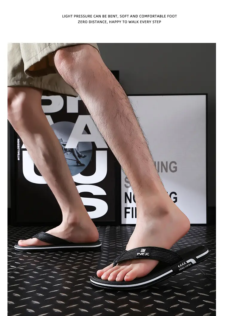 Flip-Flops men's summer fashionable outdoor non-slip flip-flops Sports soft bottom wear-resistant Vietnam rubber beach sandals — feature 15