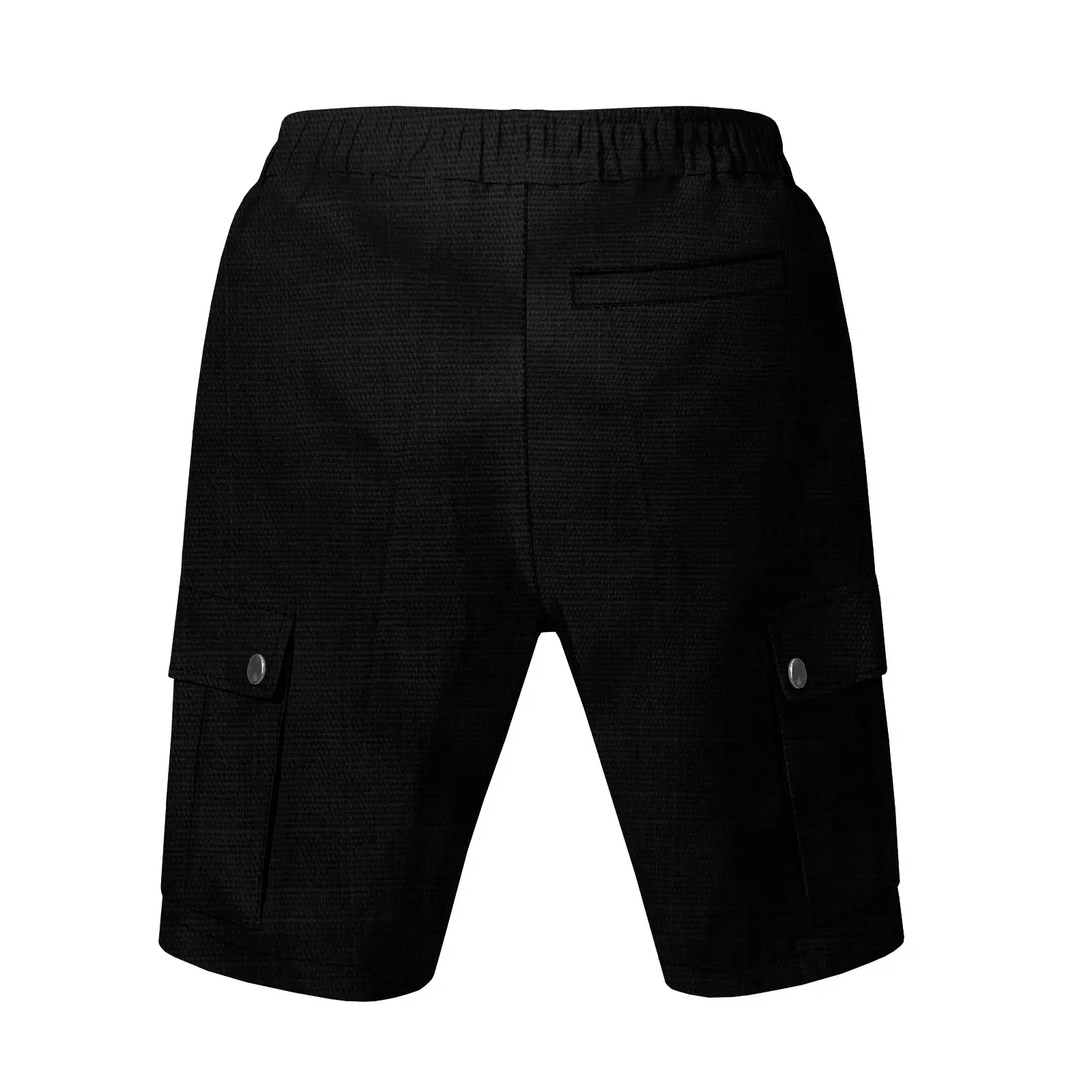 Men Bamboo Linen Casual Shorts Blue Drawstring Pocket — feature 27