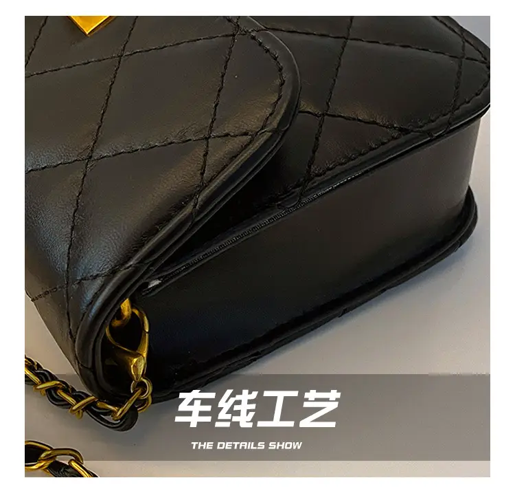 Light Blue Quilted Chain Shoulder Bag for Women — feature 4