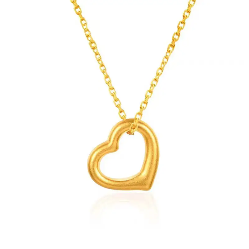 Water Shell Gold Pendant 999 Gold 3D Hard Gold Necklace - Image 8