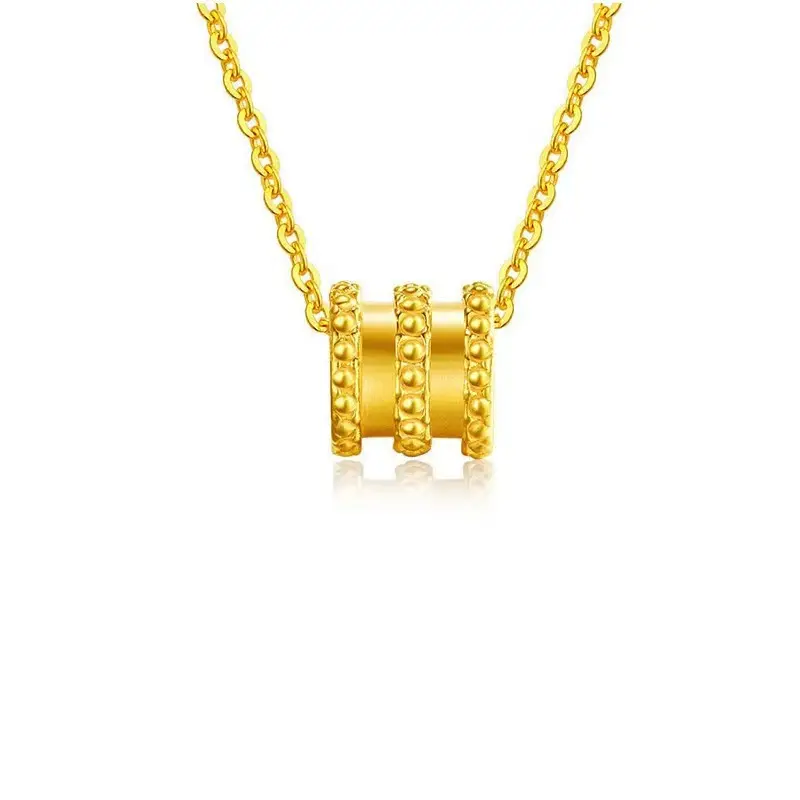 Water Shell Gold Pendant 999 Gold 3D Hard Gold Necklace — feature 17