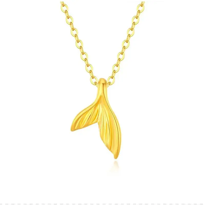 Water Shell Gold Pendant 999 Gold 3D Hard Gold Necklace — feature 18