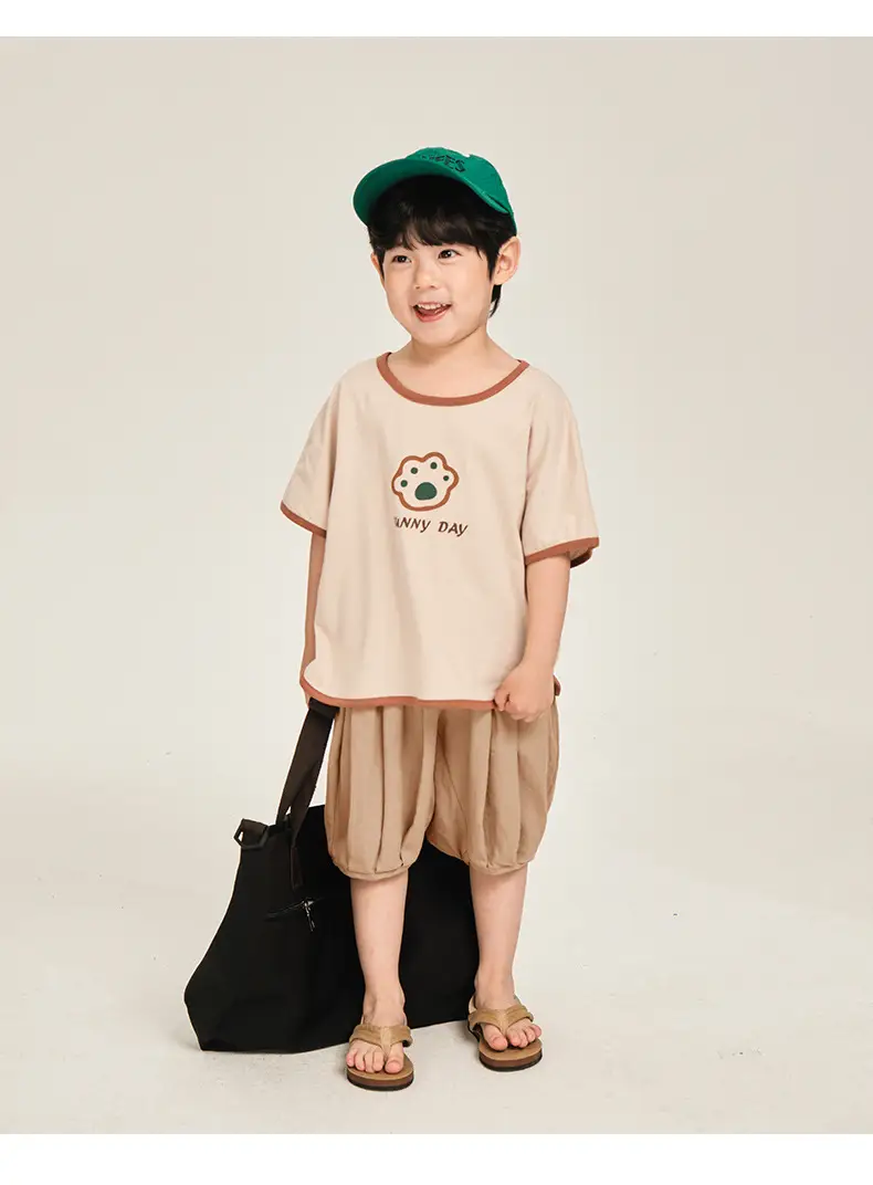 Kids Colorblock T-Shirt Summer Short Sleeve Korean Style — feature 16