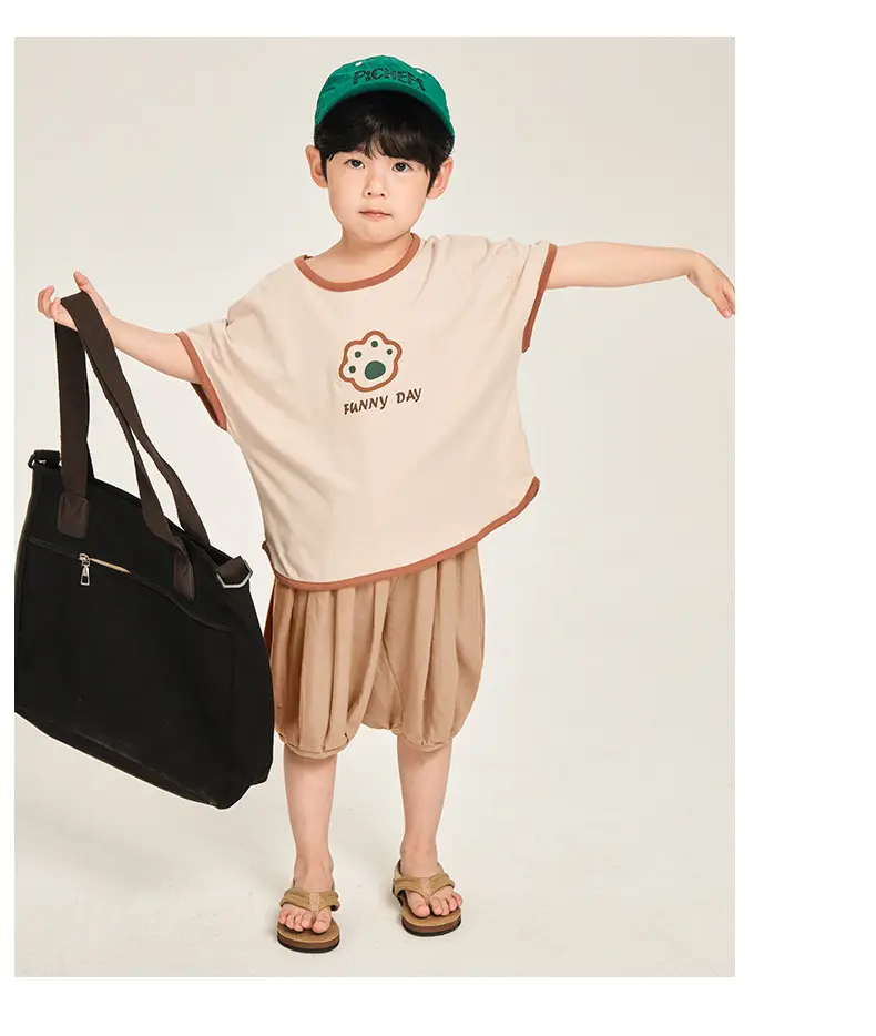Kids Colorblock T-Shirt Summer Short Sleeve Korean Style — feature 20
