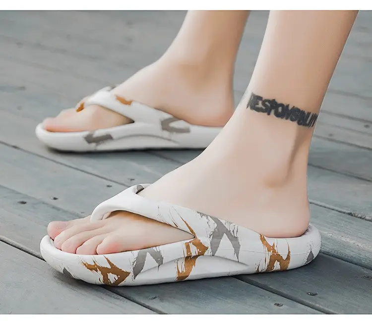 2024 Green Floral Women's Beach Platform Flip Flops — feature 12