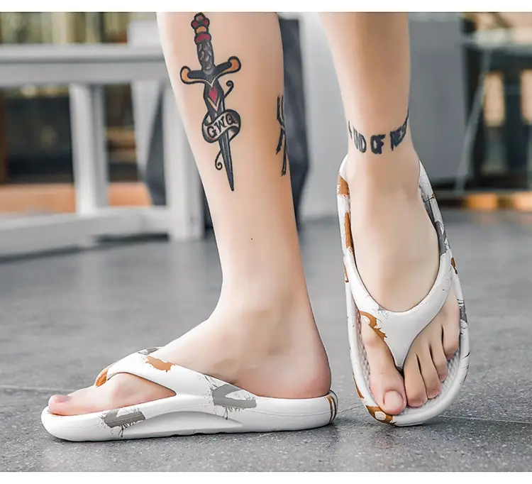 2024 Green Floral Women's Beach Platform Flip Flops — feature 14
