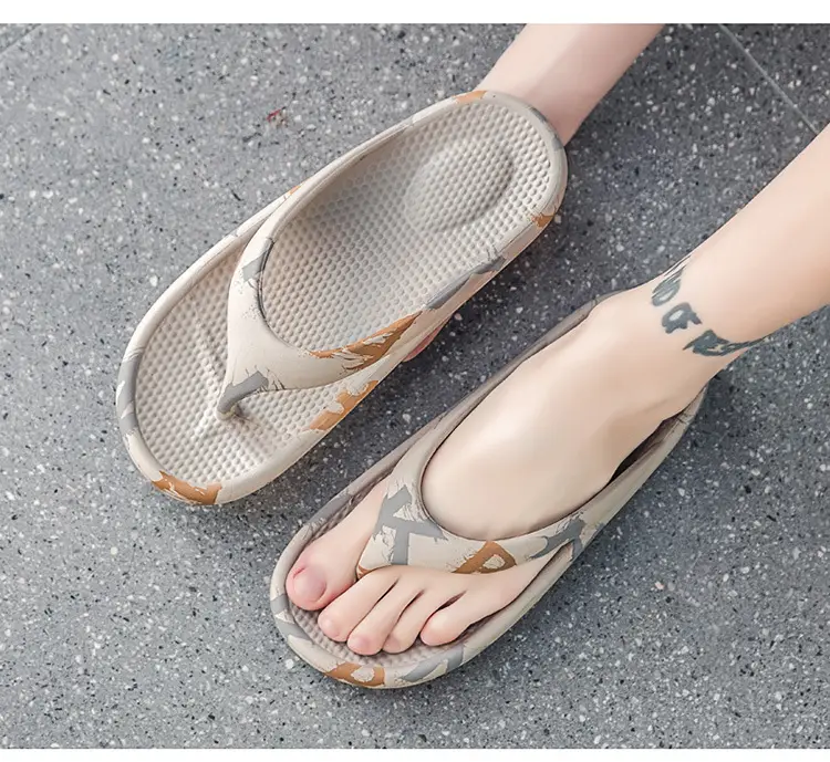 2024 Green Floral Women's Beach Platform Flip Flops — feature 22