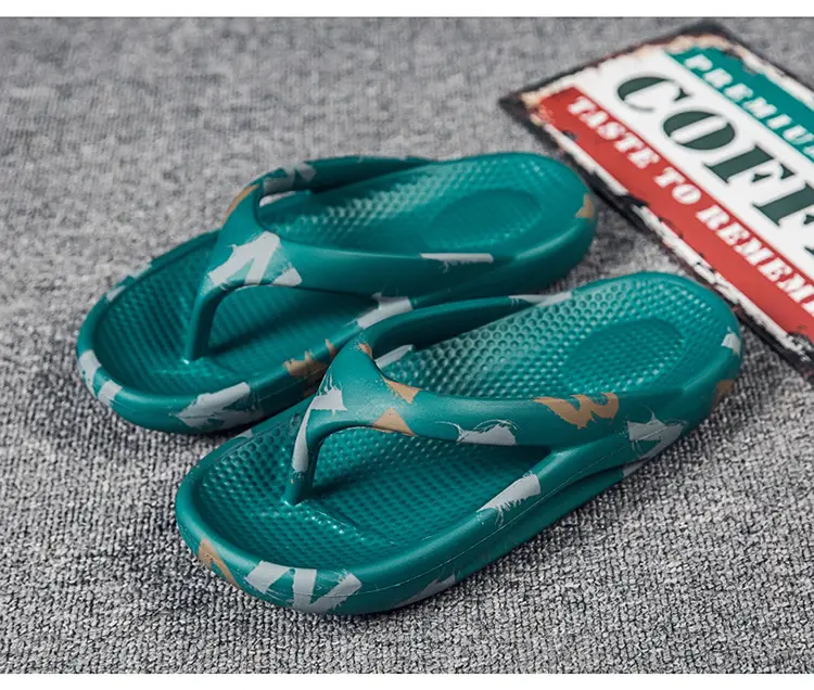 2024 Green Floral Women's Beach Platform Flip Flops — feature 29