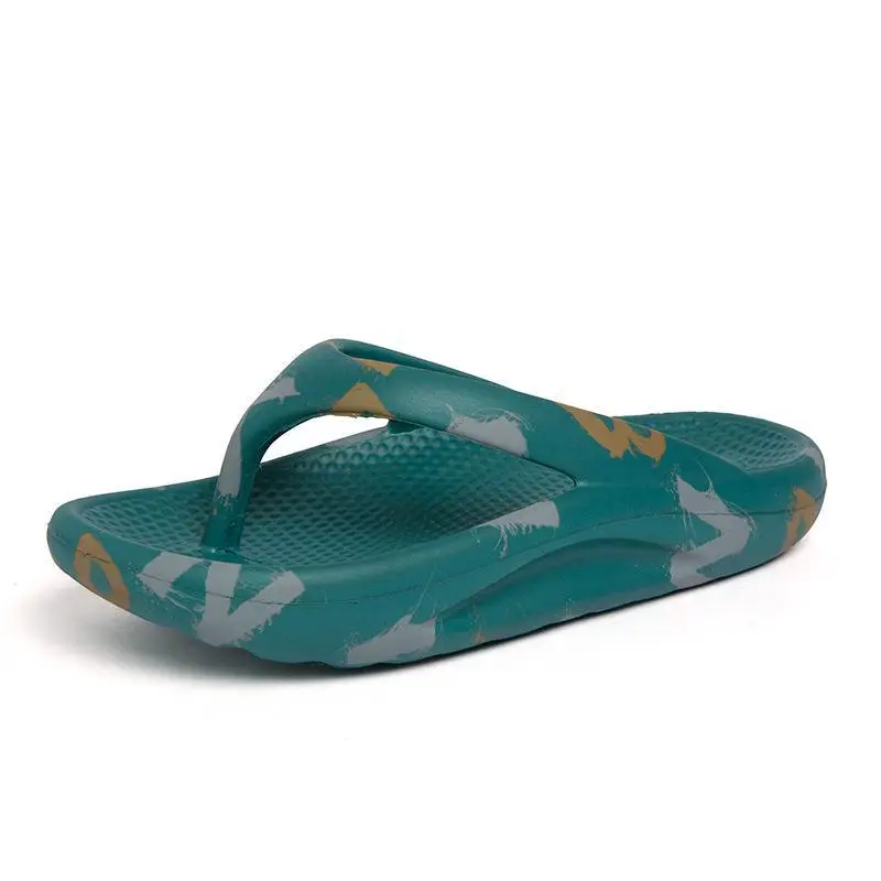 2024 Green Floral Women's Beach Platform Flip Flops - Image 2