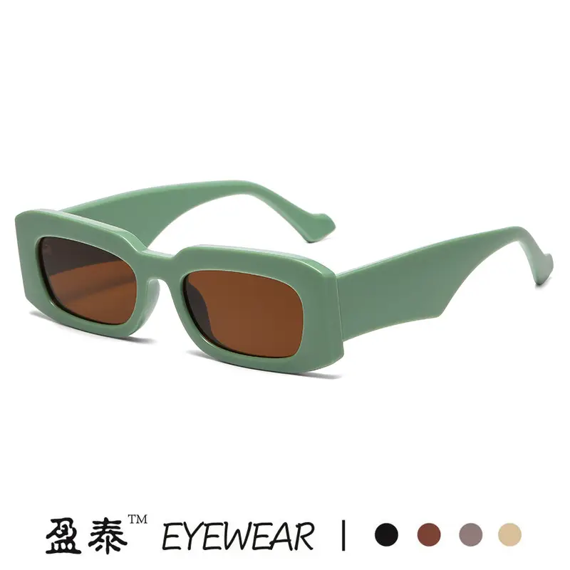 Green Brown Square Sunglasses 2024 New - Image 10