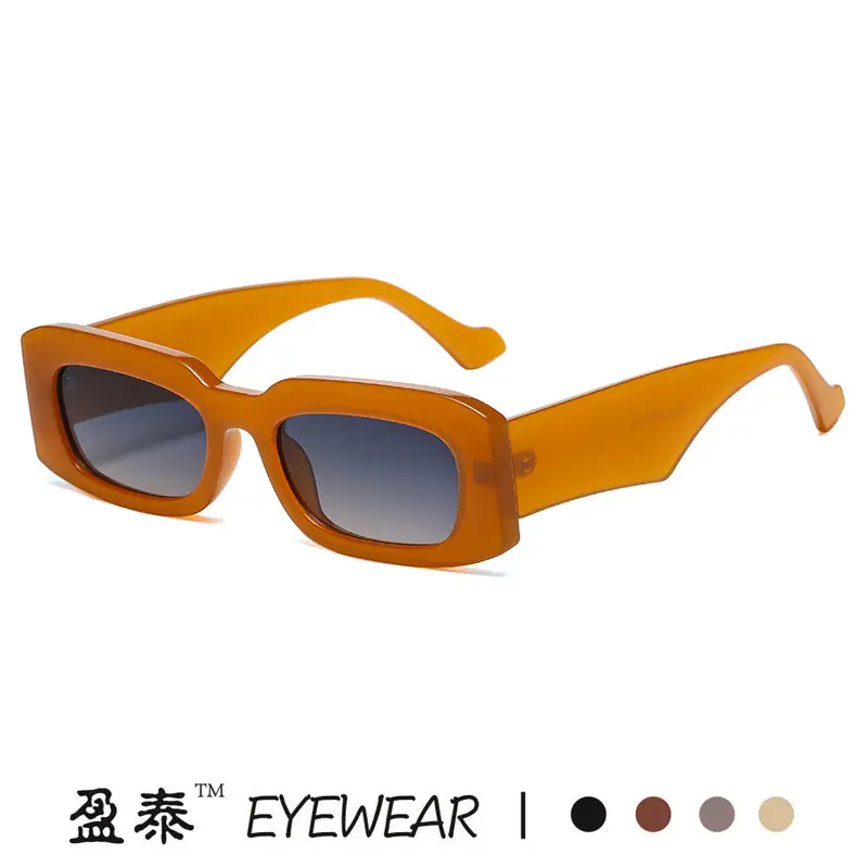 Green Brown Square Sunglasses 2024 New - Image 12