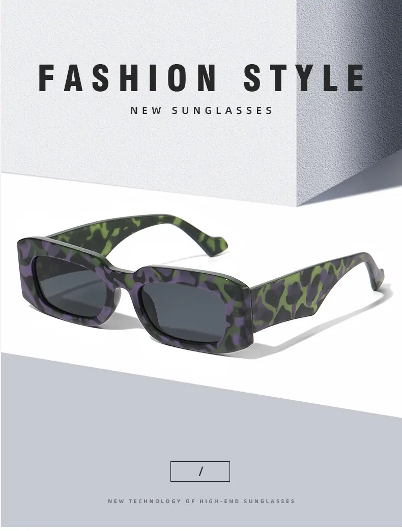 Green Brown Square Sunglasses 2024 New — feature 11