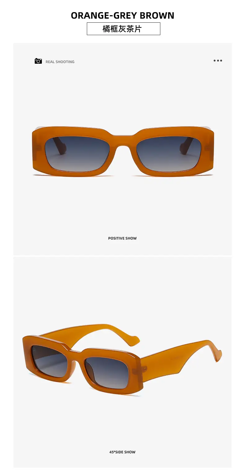 Green Brown Square Sunglasses 2024 New — feature 16