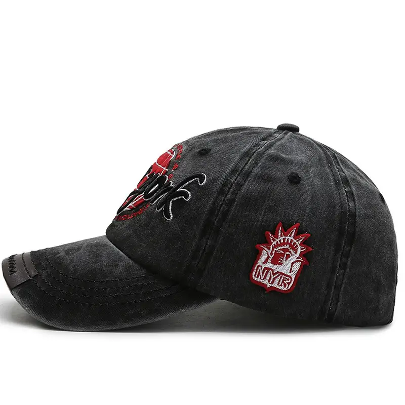 Men Denim Sun Hat with "Bergamo" Logo