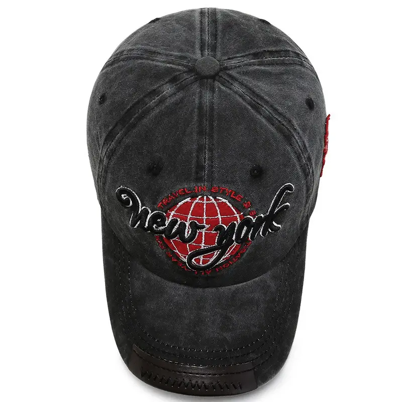 Men Denim Sun Hat with "Bergamo" Logo
