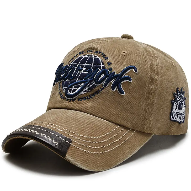 Men Denim Sun Hat with "Bergamo" Logo