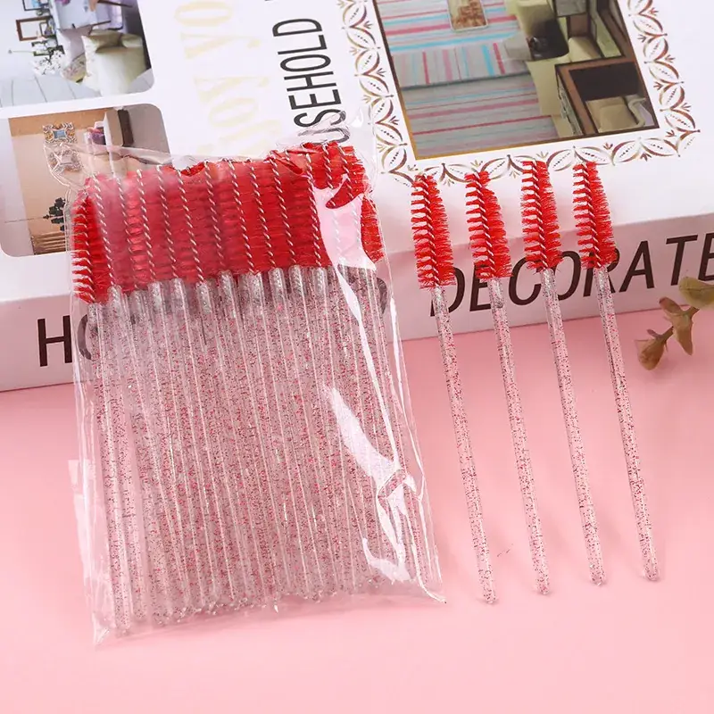 Crystal Solid Eyebrow & Eyelash Brush Set 50Pcs Colorful - Image 3