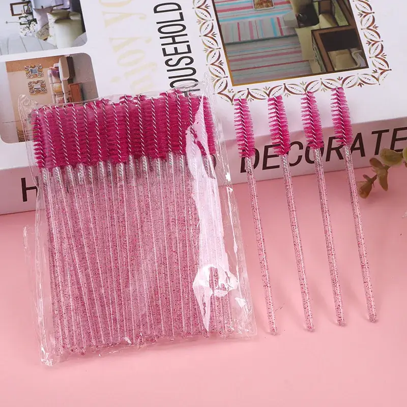 Crystal Solid Eyebrow & Eyelash Brush Set 50Pcs Colorful - Image 5