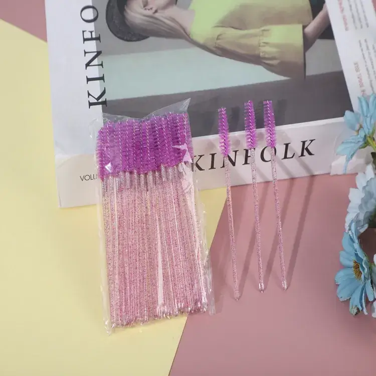Crystal Solid Eyebrow & Eyelash Brush Set 50Pcs Colorful - Image 7