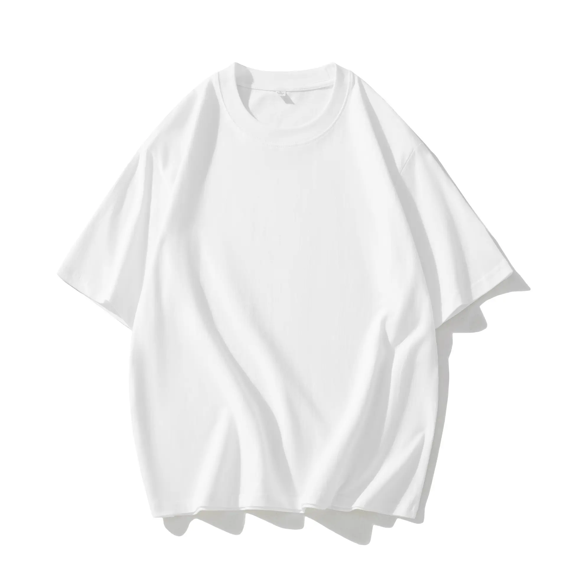 300g Heavyweight Bamboo Cotton Off-Shoulder T-Shirt White - Image 16