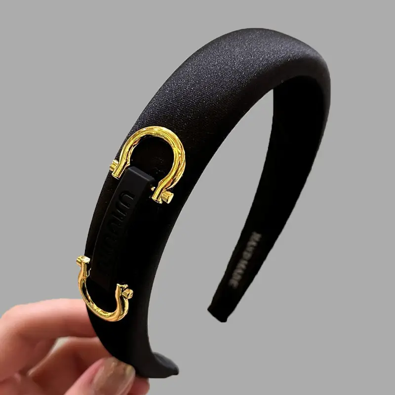 Luxury Korean Style Letter Headband with Gold Clasp - Image 3