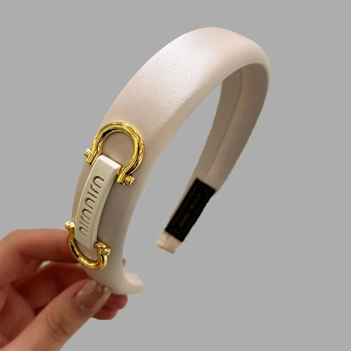 Luxury Korean Style Letter Headband with Gold Clasp - Image 4