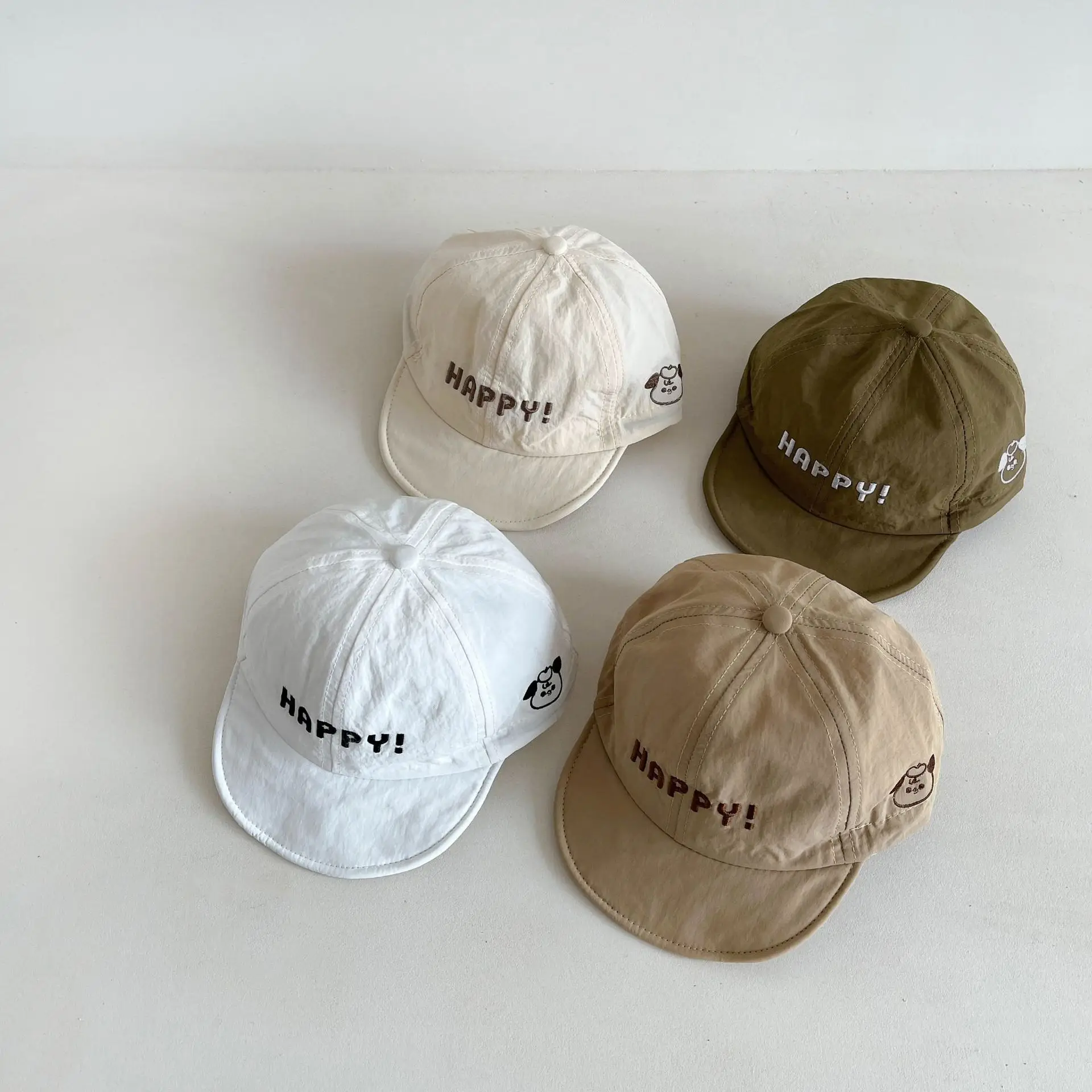 Kids Happy Hat Sun Proof Beige Brown - Image 3