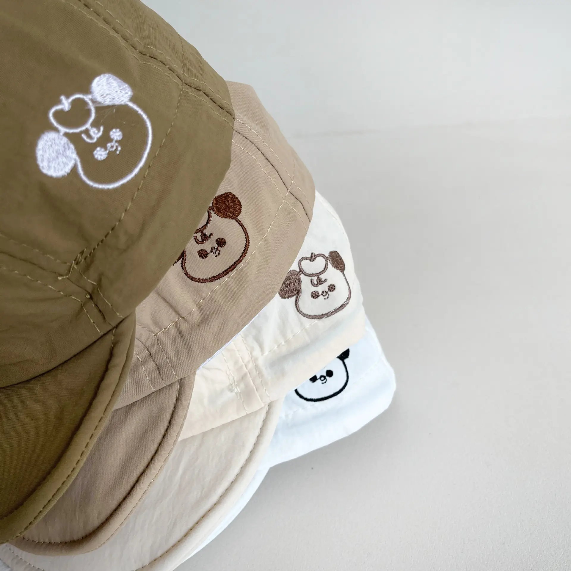 Kids Happy Hat Sun Proof Beige Brown - Image 5