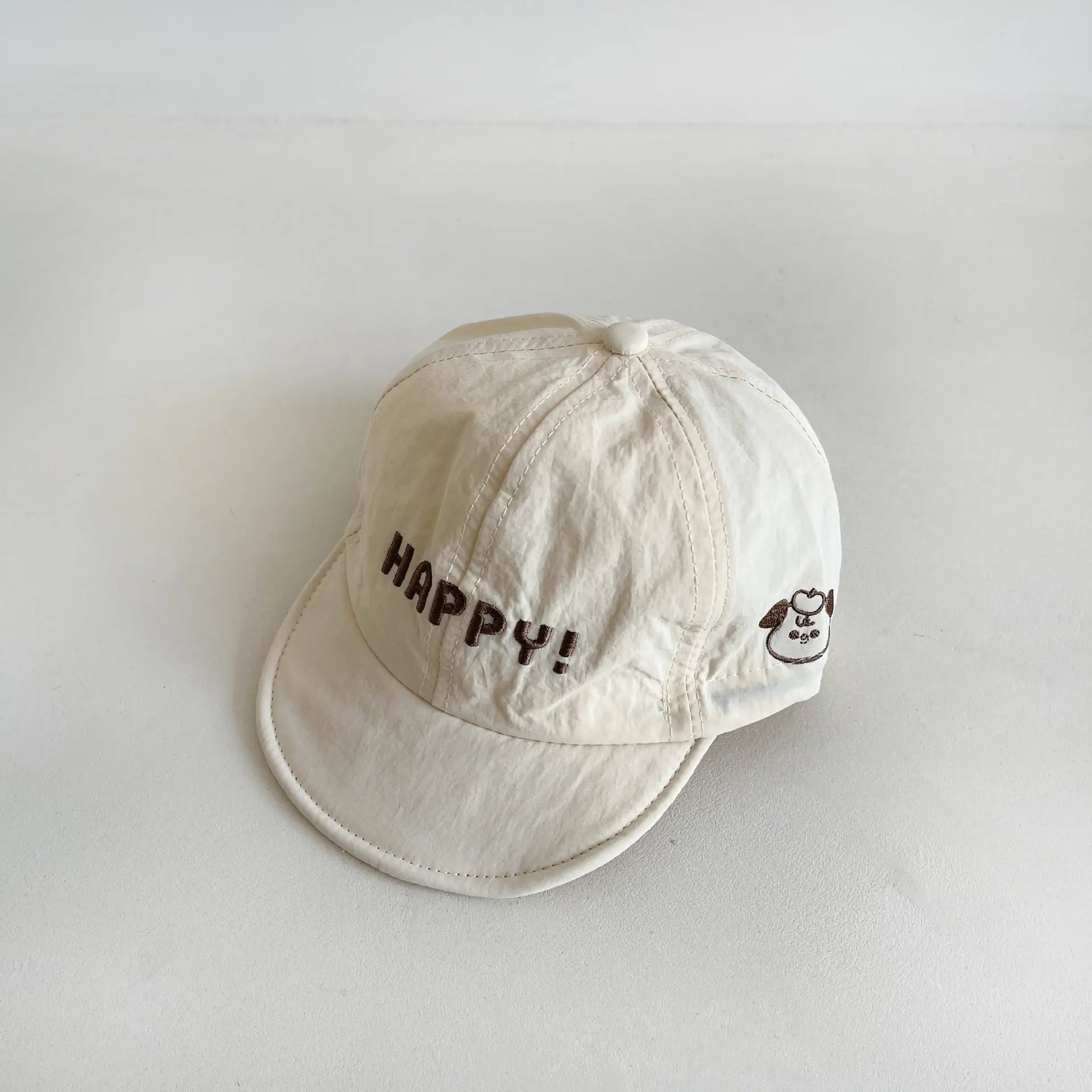 Kids Happy Hat Sun Proof Beige Brown — feature 6