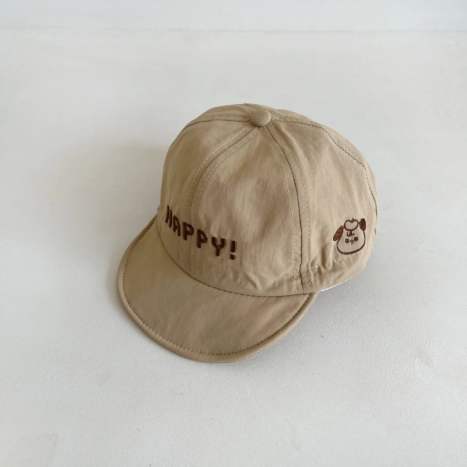 Kids Happy Hat Sun Proof Beige Brown — feature 7