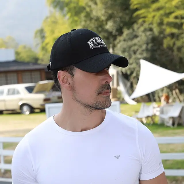 Men's Brown Embroidered Baseball Cap with Big Head - Image 10