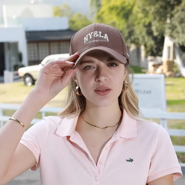Men's Brown Embroidered Baseball Cap with Big Head - Image 11