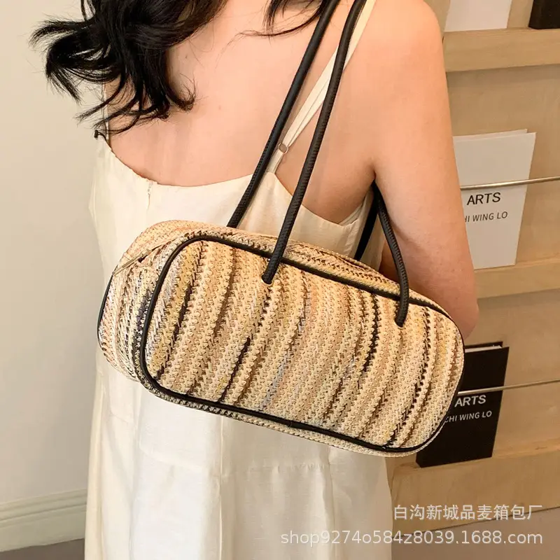 Colorful Striped Shoulder Bag for Women 2026