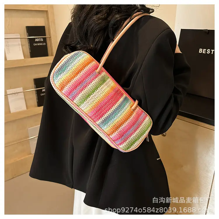 Colorful Striped Shoulder Bag for Women 2026 — feature 22