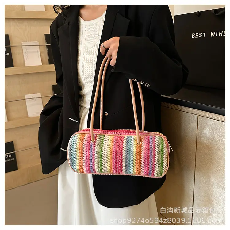 Colorful Striped Shoulder Bag for Women 2026 — feature 23
