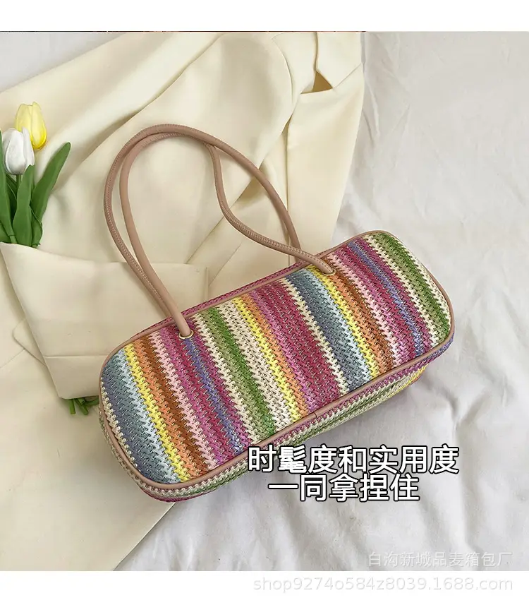 Colorful Striped Shoulder Bag for Women 2026 — feature 4