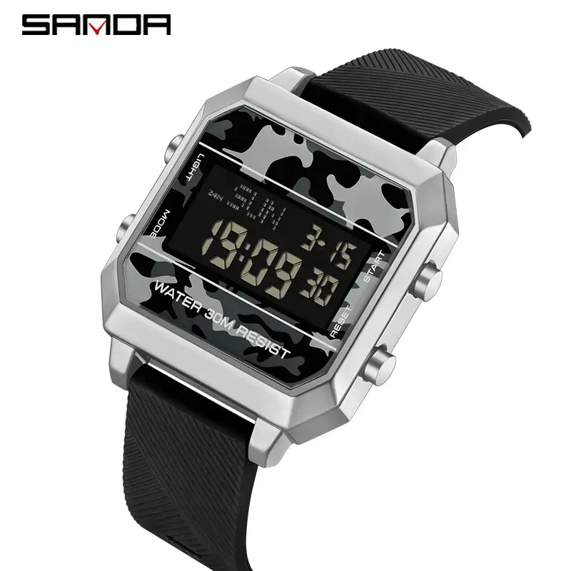 Sanda Multifunctional Male Camouflage Sports Watch - Image 10