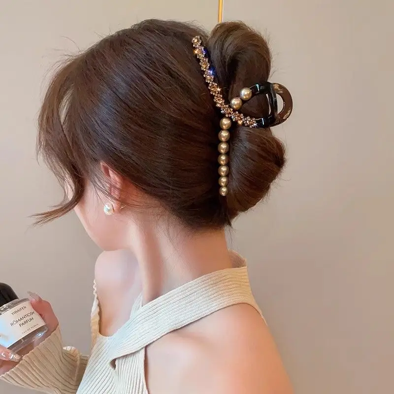 High-End Korean Style Pearl Shark Hair Clip