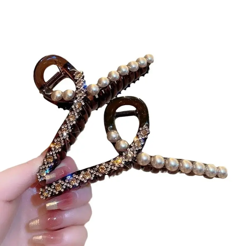 High-End Korean Style Pearl Shark Hair Clip