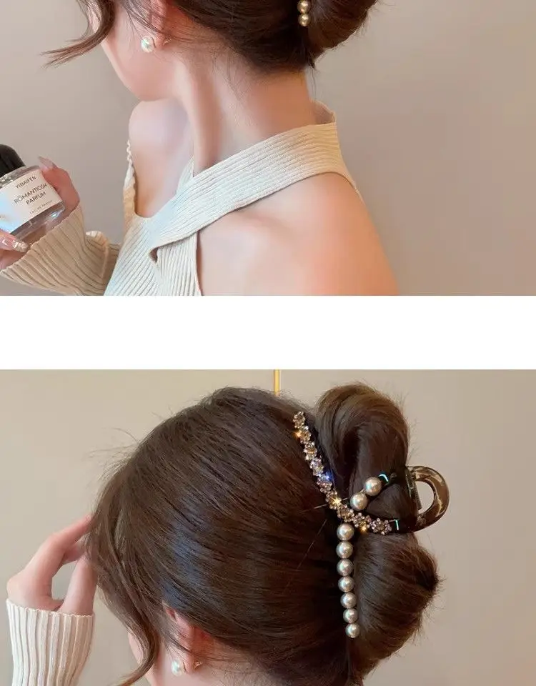 High-End Korean Style Pearl Shark Hair Clip — feature 3