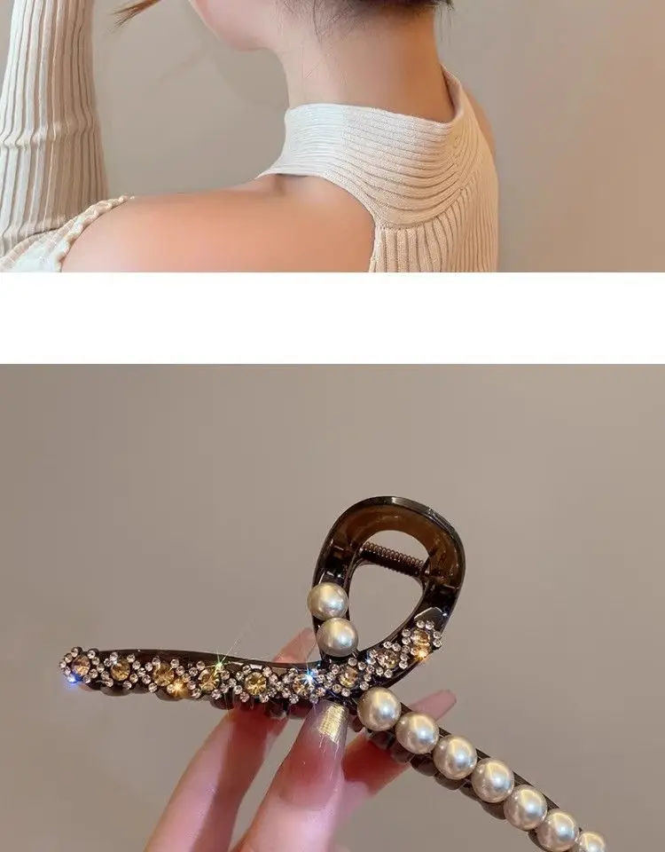 High-End Korean Style Pearl Shark Hair Clip — feature 4
